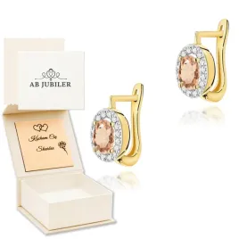 zlote-kolczyki-585-morganit-i-diamenty-angielskie-elegancki-prezent