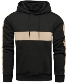 bluza-meska-z-kapturem-czarna-z-bezowym-pasem-wzor-3d-xxl