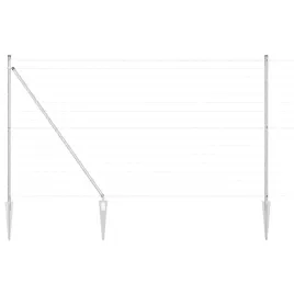 ogrodzenie-z-slupkiem-srebrny-16-x-10-m-stal