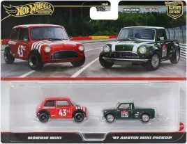 hot-wheels-premium-2-pack-morris-mini-and-67-austin-mini-pickup-jbk97