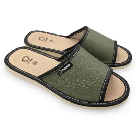 kapcie-damskie-skorzane-pantofle-domowe-lekkie-i-wygodne-oliwkowe-nowo