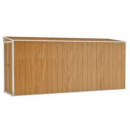 szopa-ogrodowa-118x382x160-178cm-brazowa-stal-galwanizowana