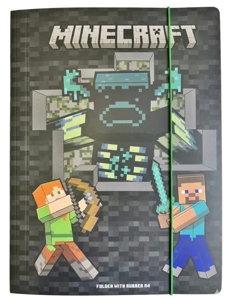 TECZKA Z GUMKĄ A4 MINECRAFT
