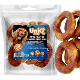 przysmak-przekaska-dla-psa-ring-ze-skory-wolowej-z-kaczka-uniq-pets-500g