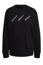 bluza-damska-adidas-crew-czarna-bawelniana
