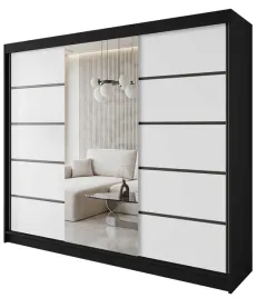 szafa-przesuwna-nero-6-250-czarny-bialy-mat-z-lustrem