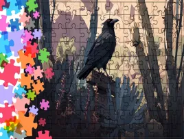 puzzle-tradycyjne-zwierzeta-kruk-ptak-producent