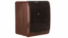 hermes-gniazdo-pojedyncze-z-u-brazowe-z-klapka-transparentna-2p-z-ip44-0