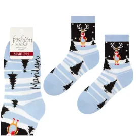 skarpetki-damskie-w-zimowy-wzor-z-reniferem-santa-rudolph-marilyn