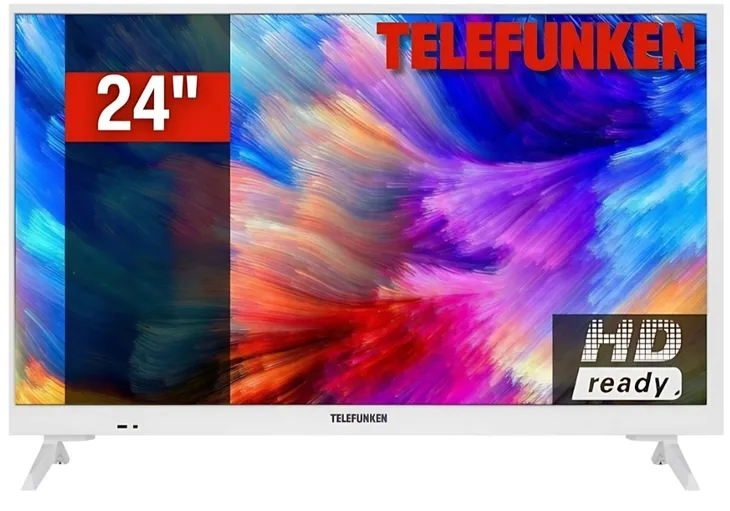 BIAŁY Telewizor 24" TELEFUNKEN L24H550M4-W TV LED DVB-T2/C/S2 HEVC USB HDMI