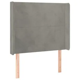 zaglowek-lozka-aksamitny-jasnoszary-103x16x118cm
