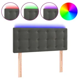 zaglowek-led-aksamitny-100x5x78-88-cm-ciemnoszary