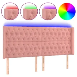 zaglowek-led-aksamitny-rozowy-183x16x118-128cm