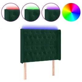 zaglowek-led-aksamit-93x16x118-128-ciemnozielony
