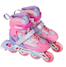 rolki-regulowane-dzieciece-wzor-rainbow-abec-7-kauczuk-70mm