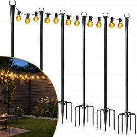 zestaw-6-slupow-do-oswietlenia-ogrodowego-i-girland-stalowe-czarne-270-cm