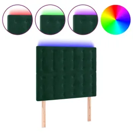 zaglowek-led-aksamit-ciemnozielony-90x5x118cm