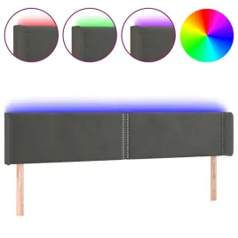 zaglowek-led-aksamitny-203x78-88-cm-ciemnoszary