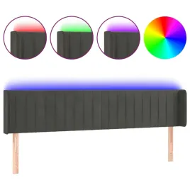 zaglowek-led-aksamit-ciemnoszary-183x16x78-88-cm