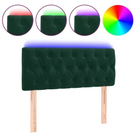 zaglowek-led-aksamit-ciemnozielony-100x78-88-cm
