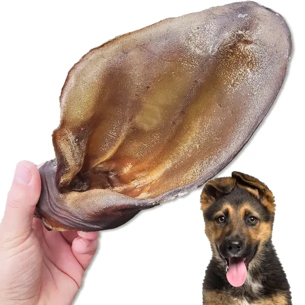 USZY WOŁOWE dla PSA GRYZAK Przysmak SUSZONE NATURALNIE 25 cm szczeniaka