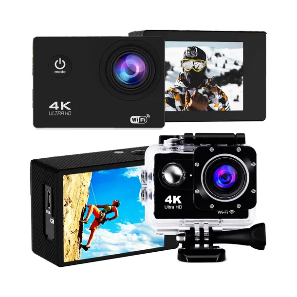 Kamera sportowa Full HD 4K PRO 2 uchwyty wodoodporna 30 m zestaw 20W1