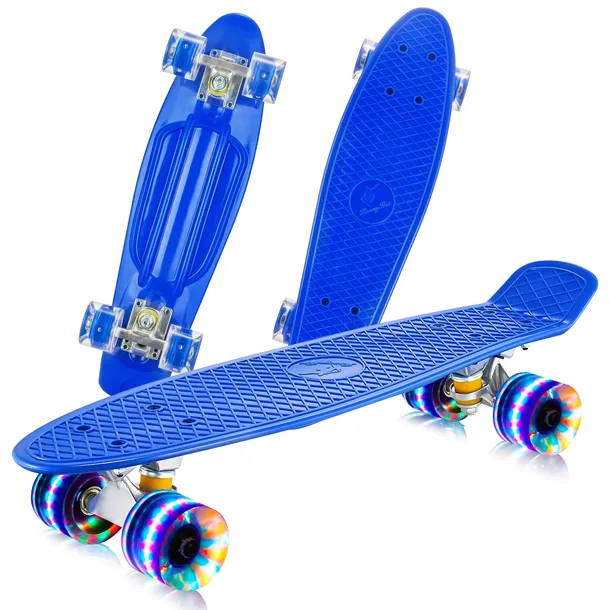 DESKOROLKA DLA DZIECI ABEC-7 100KG FISZKA PREZENT ŚWIECĄCE KOŁA PENNYBOARD