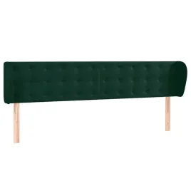 zaglowek-lozka-aksamitny-203x23x78-88-cm-ciemnozielony