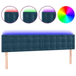 zaglowek-led-aksamitny-ciemnoniebieski-200x5x78-88-cm