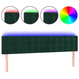 zaglowek-led-aksamit-ciemnozielony-180x78-88-cm