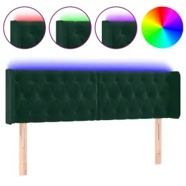 zaglowek-led-aksamitny-163x16x78-88-cm-ciemnozielony