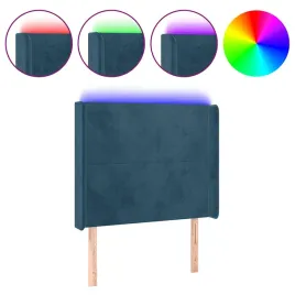 zaglowek-led-aksamit-ciemnoniebieski-103x16x118-128-cm