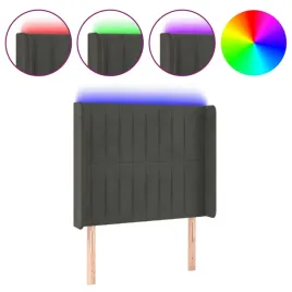 zaglowek-led-aksamitny-ciemnoszary-93x16x118-128-cm
