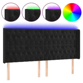 zaglowek-led-aksamitny-czarny-183x16x118-128-cm
