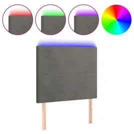 zaglowek-led-aksamitny-ciemnoszary-90x5x118cm