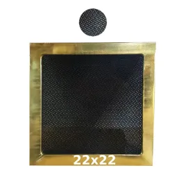 kratka-wentylacyjna-do-kominka-22x22-zlota-z-siatka-metalowa-maskownica