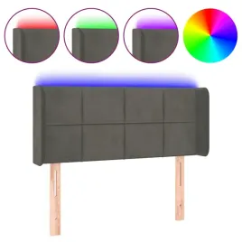 zaglowek-led-aksamit-ciemnoszary-103x16x78-88cm