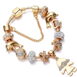 zlota-bransoletka-charms-beads-delfiny-serce-nieskonczonosc-cyrkonie-kwiaty