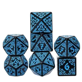 zestaw-7-kosci-niebieskie-zdobione-czarne-d4-20-k20-rpg-dandd-mtg-baldur-gate