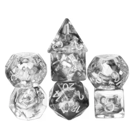 zestaw-7-kosci-przezroczyste-czarne-srebrny-nadruk-d4-20-k20-rpg-dandd-mtg-bg