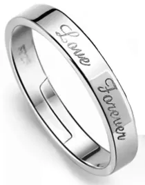 srebrny-pierscionek-love-forever-regulowany-rozmiar-stal-szlachetna