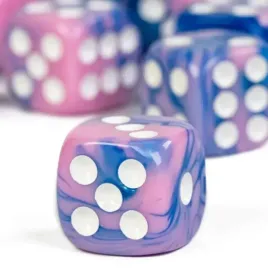 kosc-1szt-d6-k6-niebieska-rozowa-bialy-dice-classic-rpg-dandd-mtg-planszowe