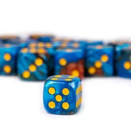 kosc-1szt-d6-k6-niebieska-zloty-nadruk-dice-classic-rpg-dandd-mtg-planszowe