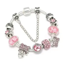 srebrna-bransoletka-rozowa-charms-beads-turmalin-gwiazda-kokarda-kwiaty