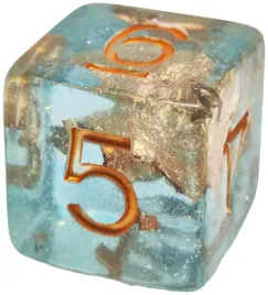 kosc-d6-gry-niebieska-kawalki-zlota-brokat-dandd-handmade-baldur-s-gate-mtg