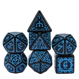 zestaw-7-kosci-niebieskie-zdobione-czarne-d4-20-k20-rpg-dandd-mtg-baldur-gate