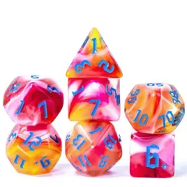 zestaw-7-kosci-rozowe-czerwone-niebieski-nadruk-d4-20-k20-rpg-dandd-mtg-board