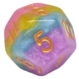 kosc-d12-do-gry-teczowa-zloty-nadruk-rainbow-dandd-handmade-baldur-s-gate-mtg