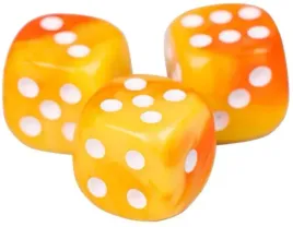 kosc-1szt-d6-k6-zolta-pomarancz-perla-dice-rpg-dandd-mtg-gry-planszowe-board