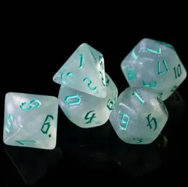zestaw-7-kosci-przezroczyste-zielony-nadruk-d4-20-k20-rpg-dandd-bg3-mtg-gra
